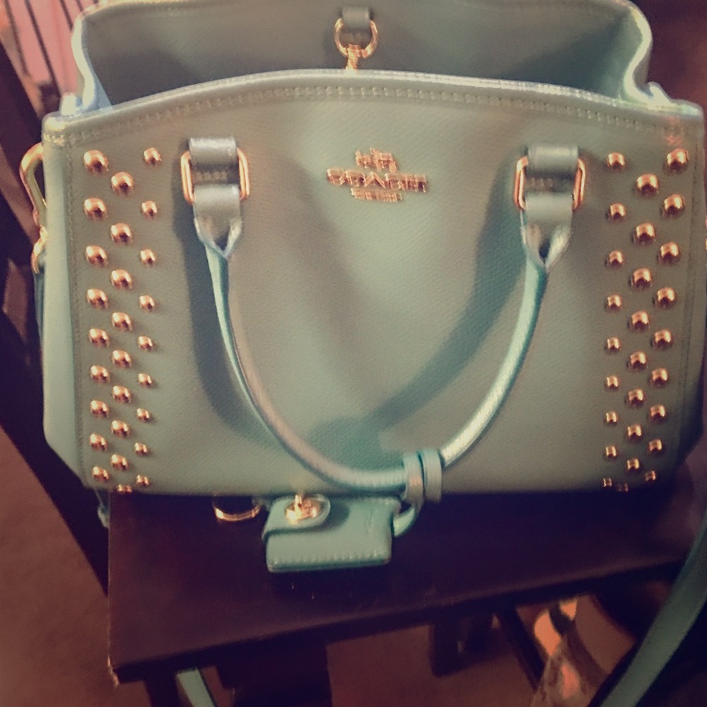 Coach 100% leather handbag and matching wallet